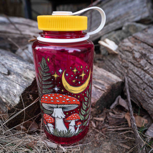 Magical Mushrooms Nalgene 32oz Water Bottle