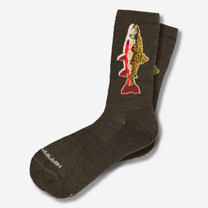 Friends of the Boundary Waters x Hippy Feet Merino Wool Native Brook Trout Hiking Crews
