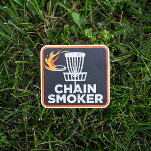 Chain Smoker Disc Golf Sticker