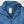 A close-up of a blue heather zip-up hoodie showing the inner collar with a Patagonia brand tag and a silver zipper pull.